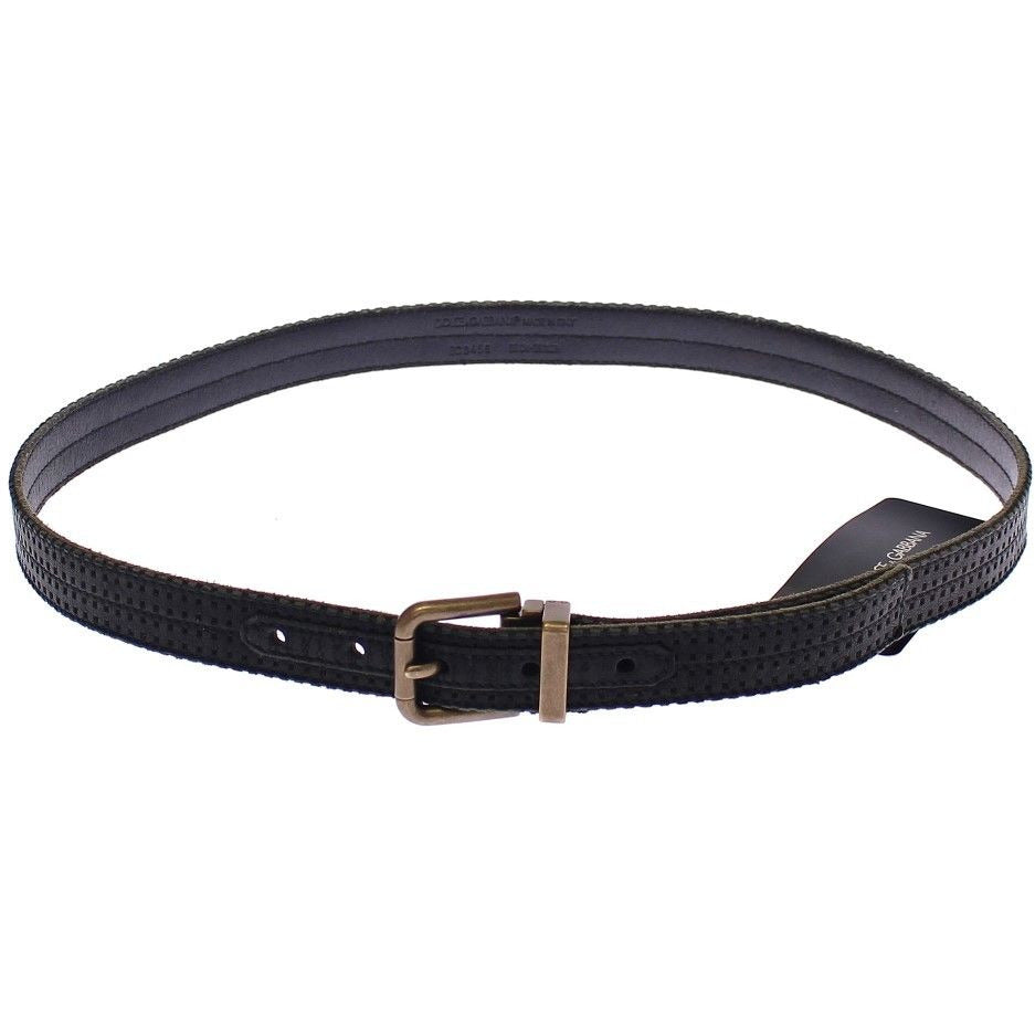 Blue Leather Logo Belt - coffeewithmee1