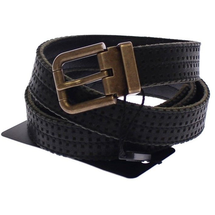 Blue Leather Logo Belt - coffeewithmee1