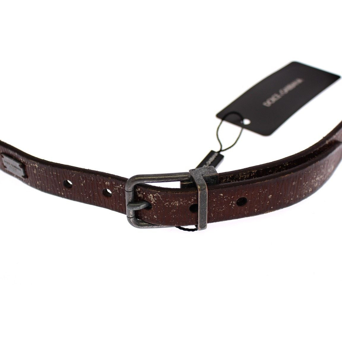 Brown Leather Logo Belt - coffeewithmee1