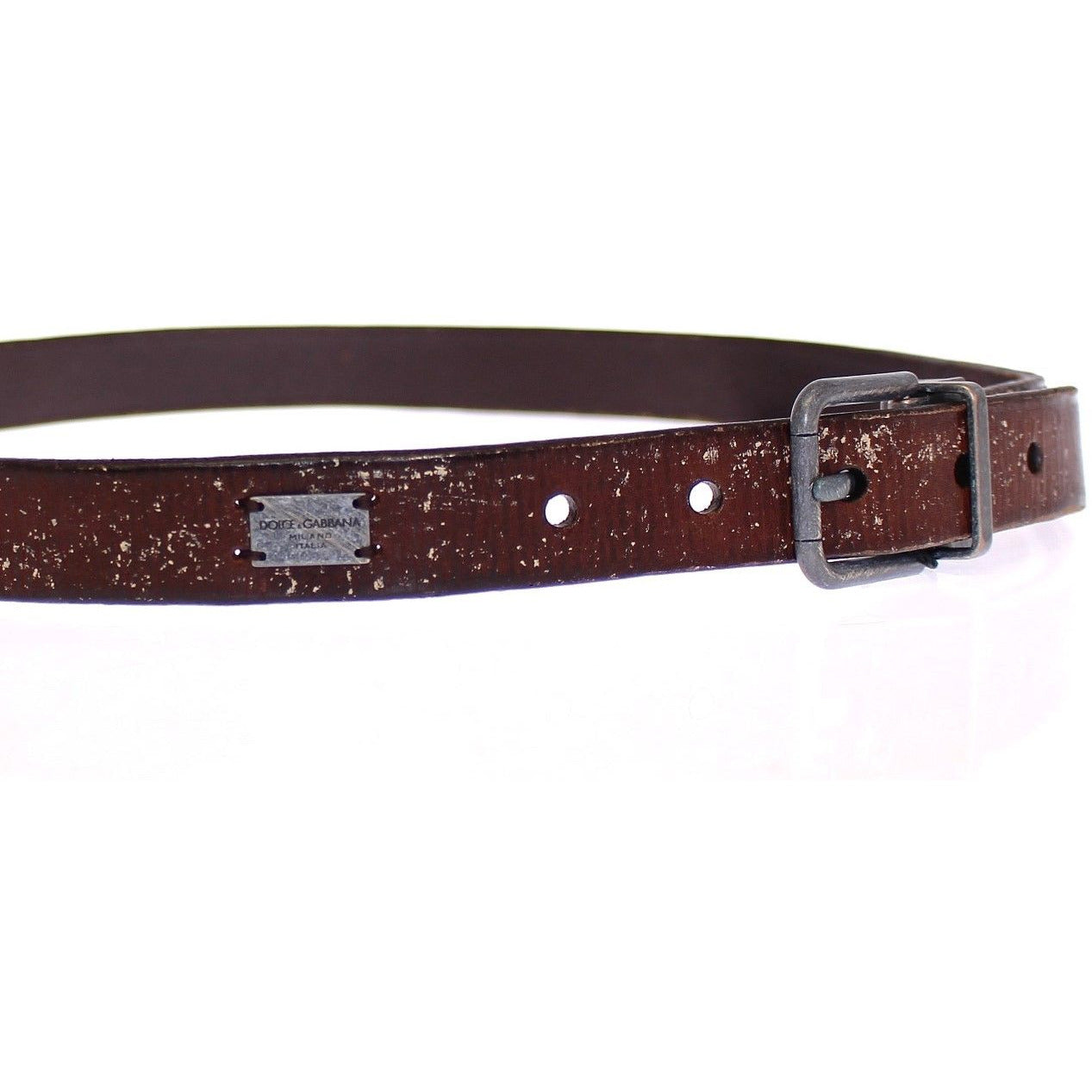 Brown Leather Logo Belt - coffeewithmee1