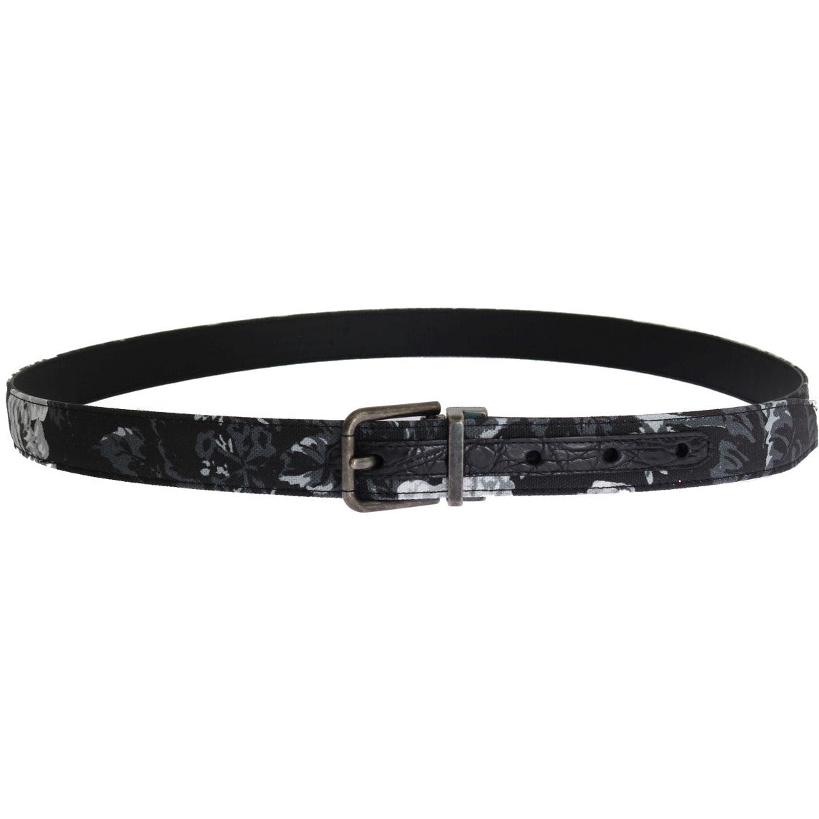 Black Cayman Linen Leather Belt - coffeewithmee1