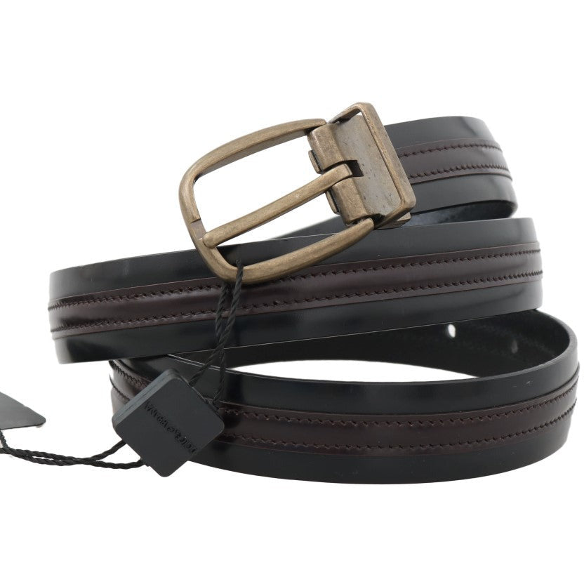 Black Bordeaux Leather Belt - coffeewithmee1