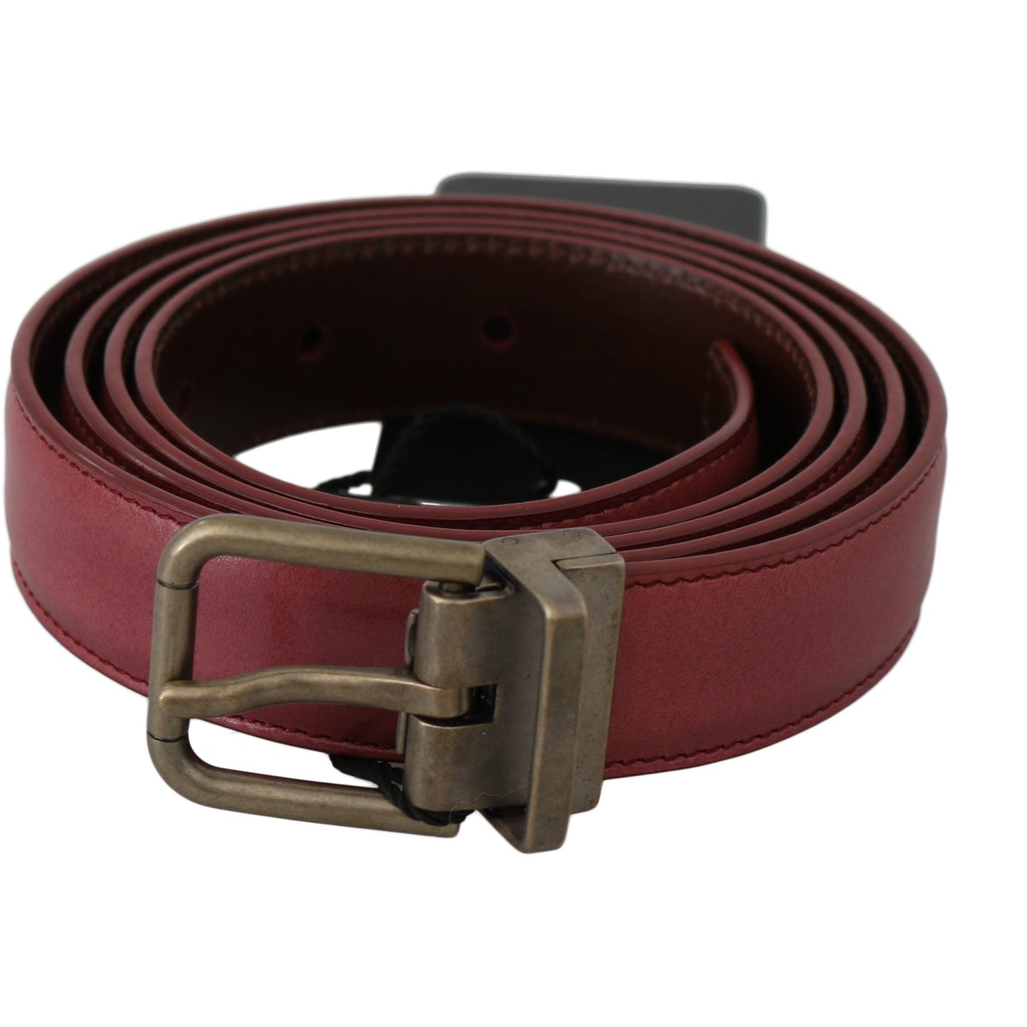 Pink Purple Leather Gray Metal Buckle Belt - coffeewithmee1