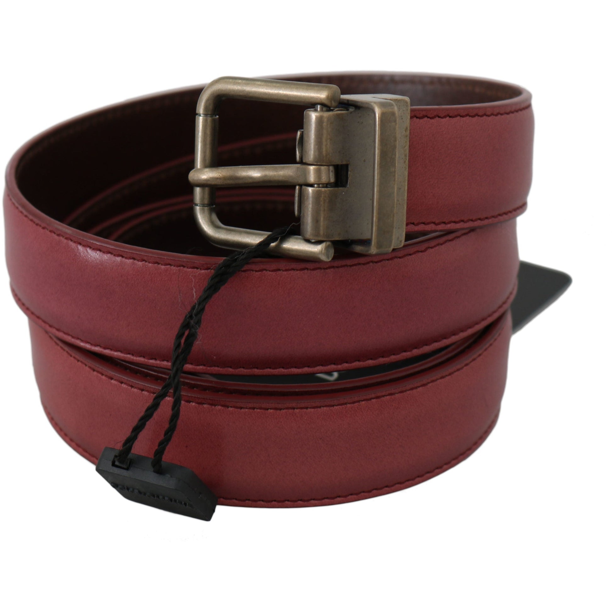 Pink Purple Leather Gray Metal Buckle Belt - coffeewithmee1