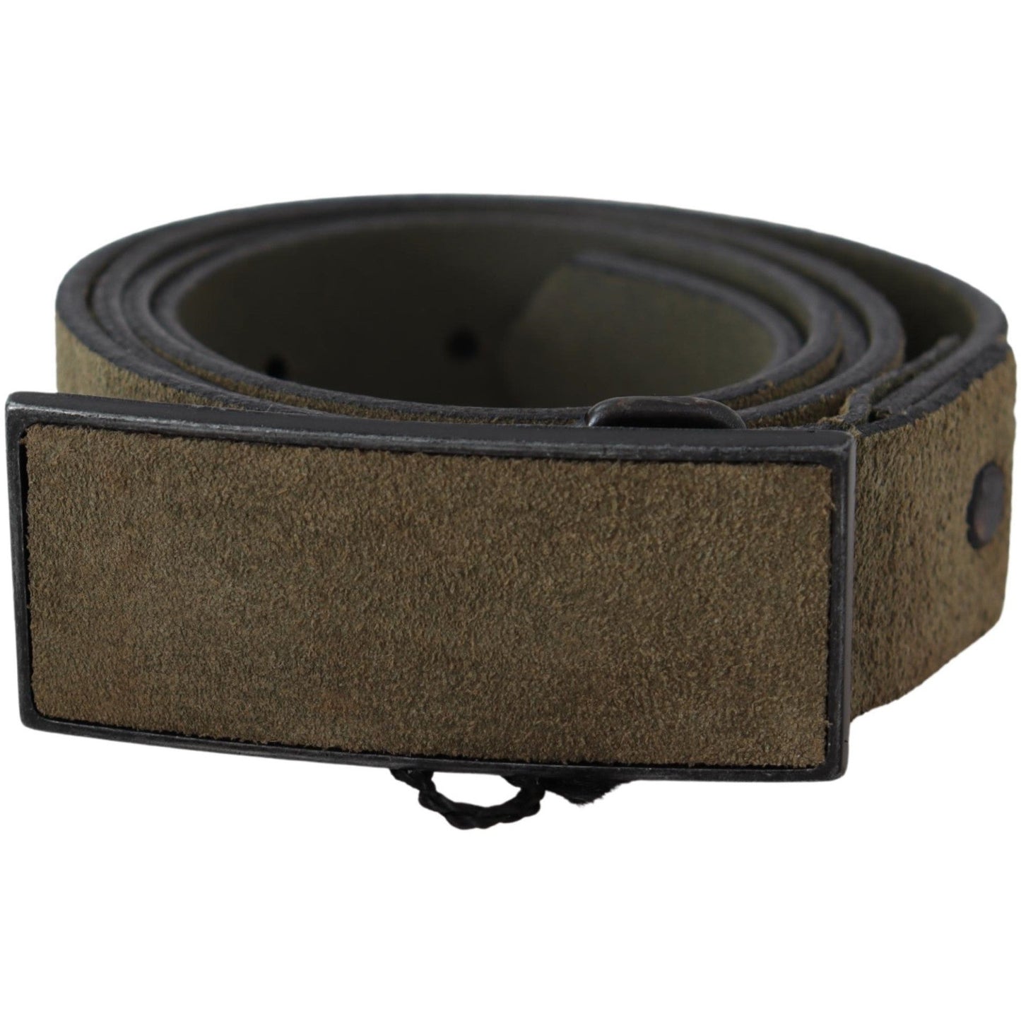 Green Leather Velvet Buckle Waist Army Belt - coffeewithmee1