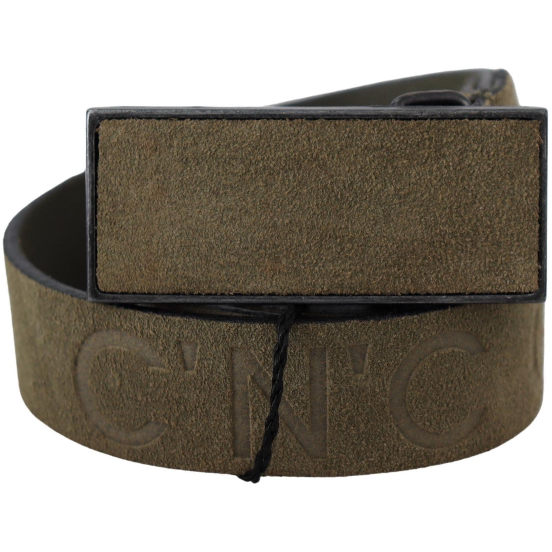 Green Leather Velvet Buckle Waist Army Belt - coffeewithmee1