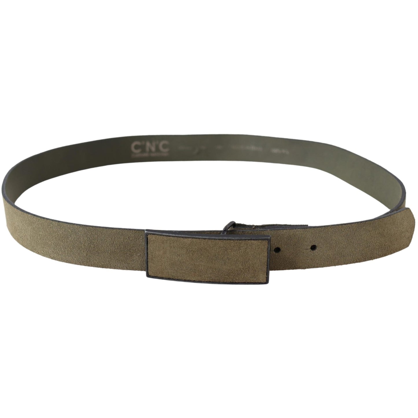 Green Leather Velvet Buckle Waist Army Belt - coffeewithmee1