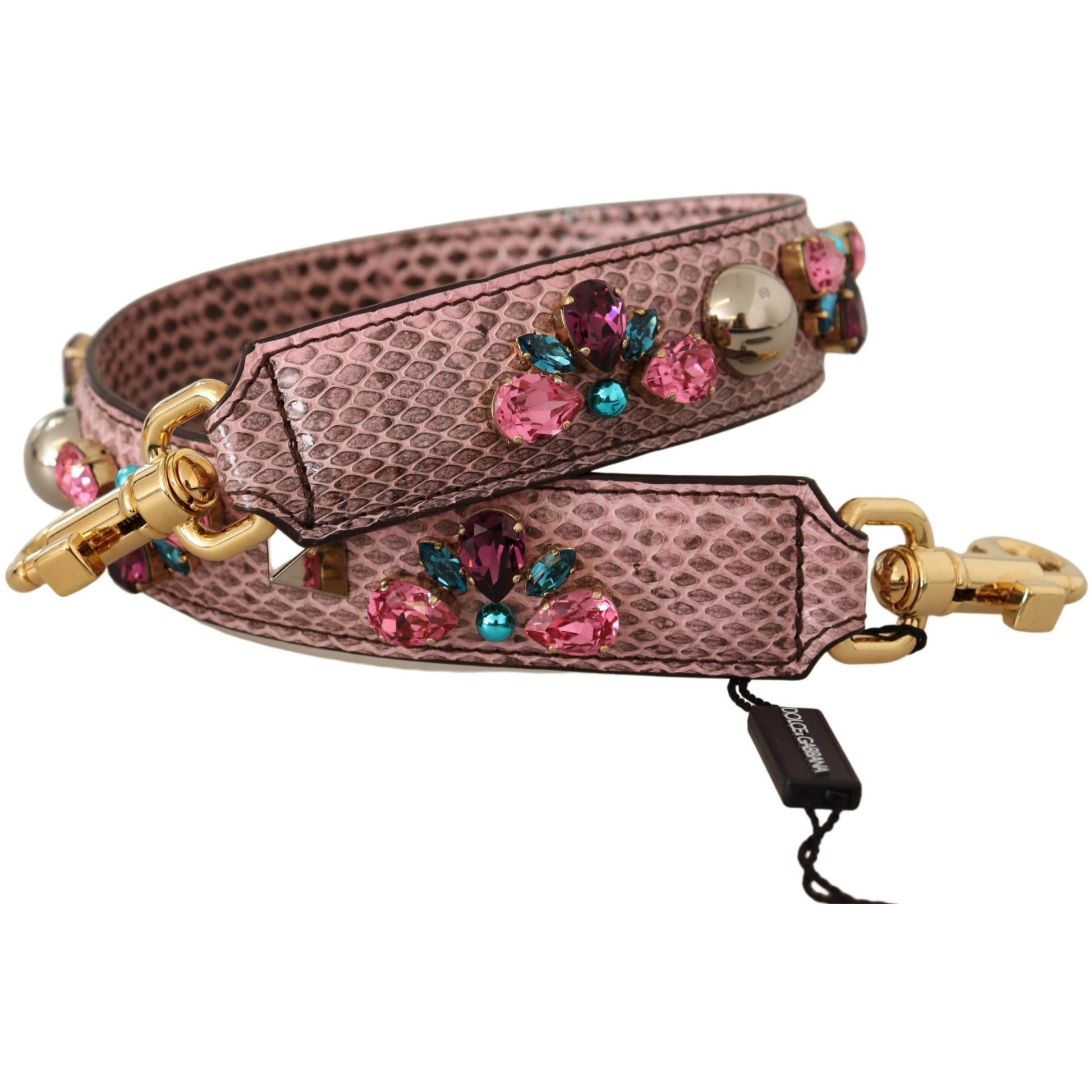 Pink Crystals Leather Bag Accessory Shoulder Strap - coffeewithmee1