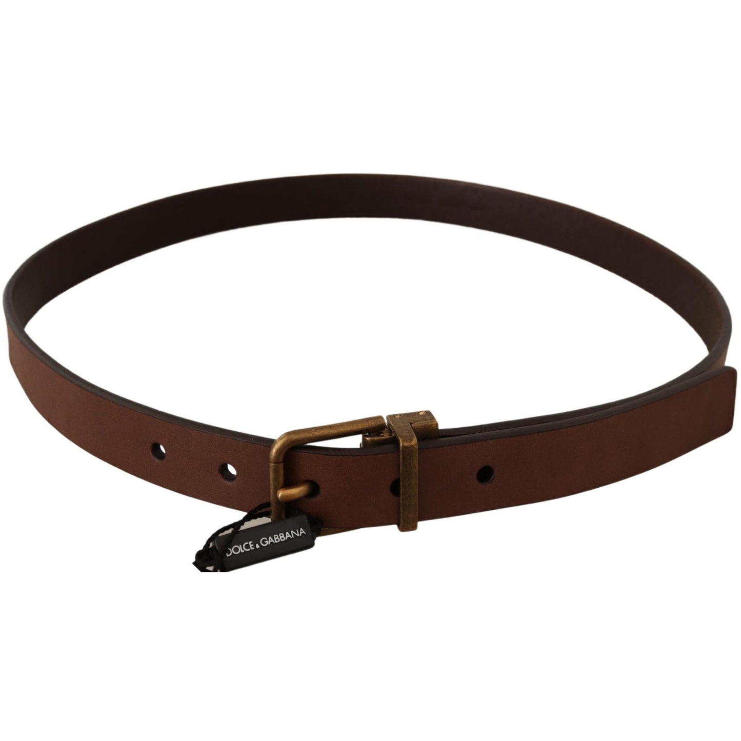 Brown Leather Rustic Buckle Cintura Belt - coffeewithmee1