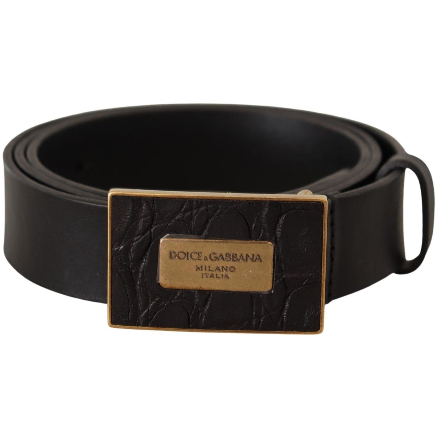 Black Leather Square Buckle Cintura Belt - coffeewithmee1