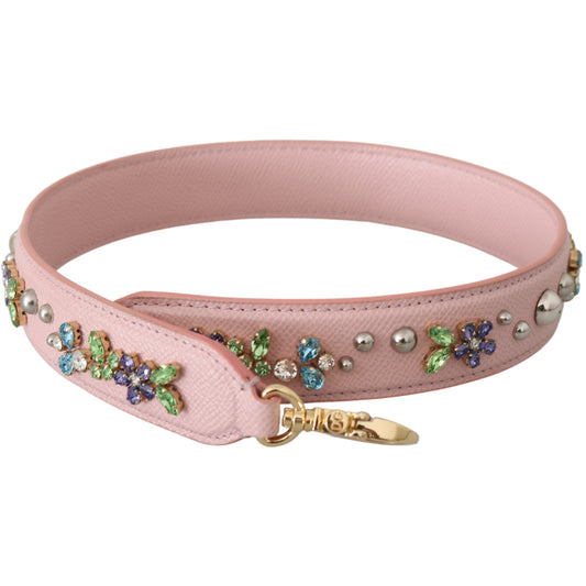 Pink Leather Crystal Stud Accessory Shoulder Strap - coffeewithmee1