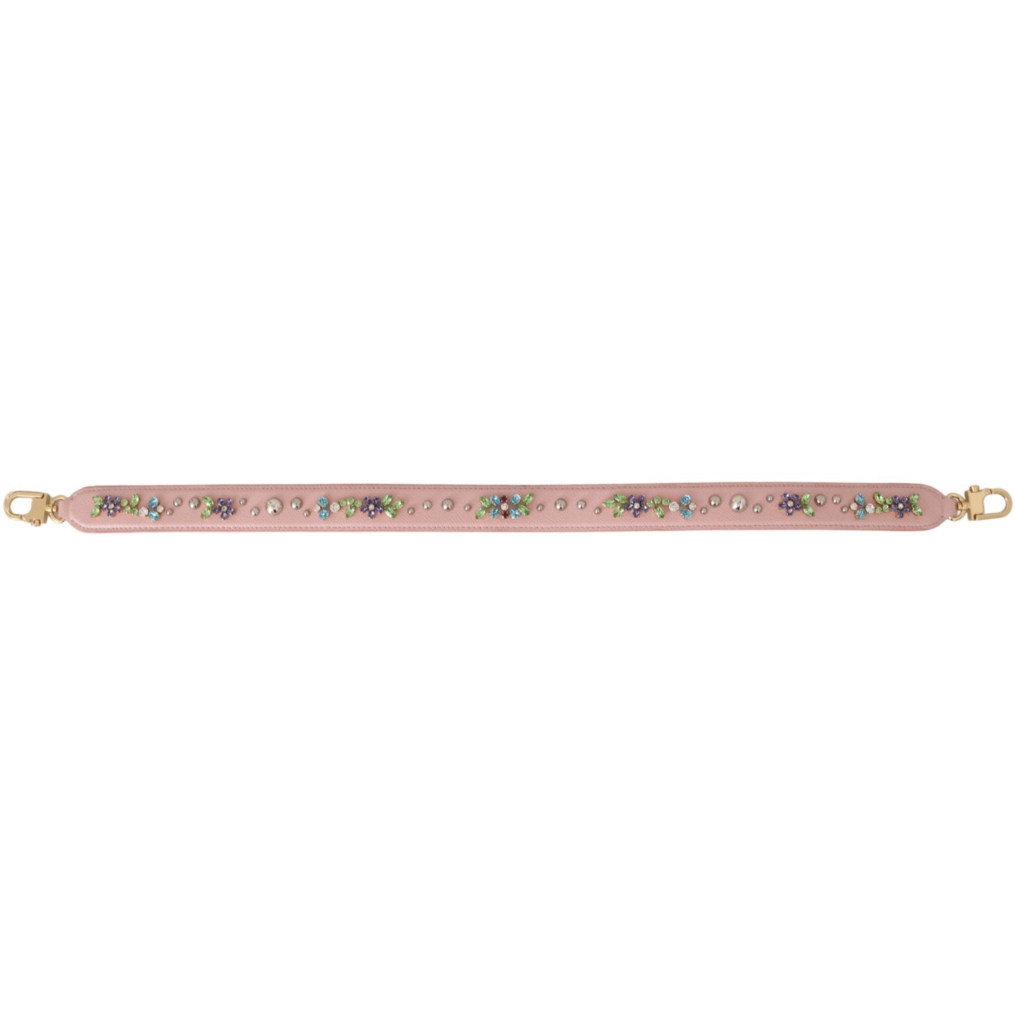 Pink Leather Crystal Stud Accessory Shoulder Strap - coffeewithmee1