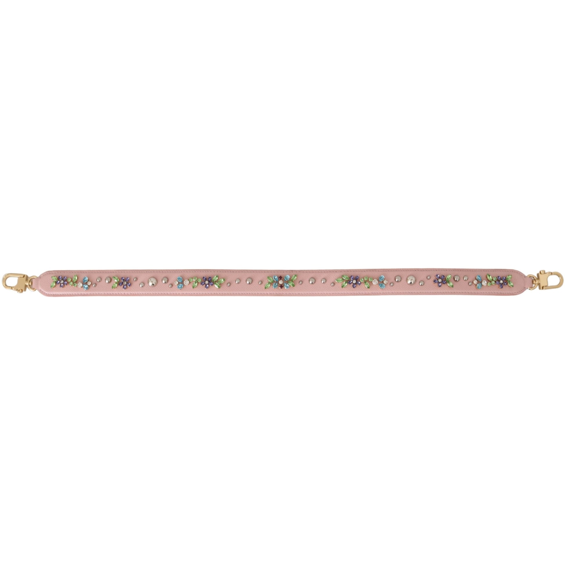 Pink Leather Crystal Stud Accessory Shoulder Strap - coffeewithmee1