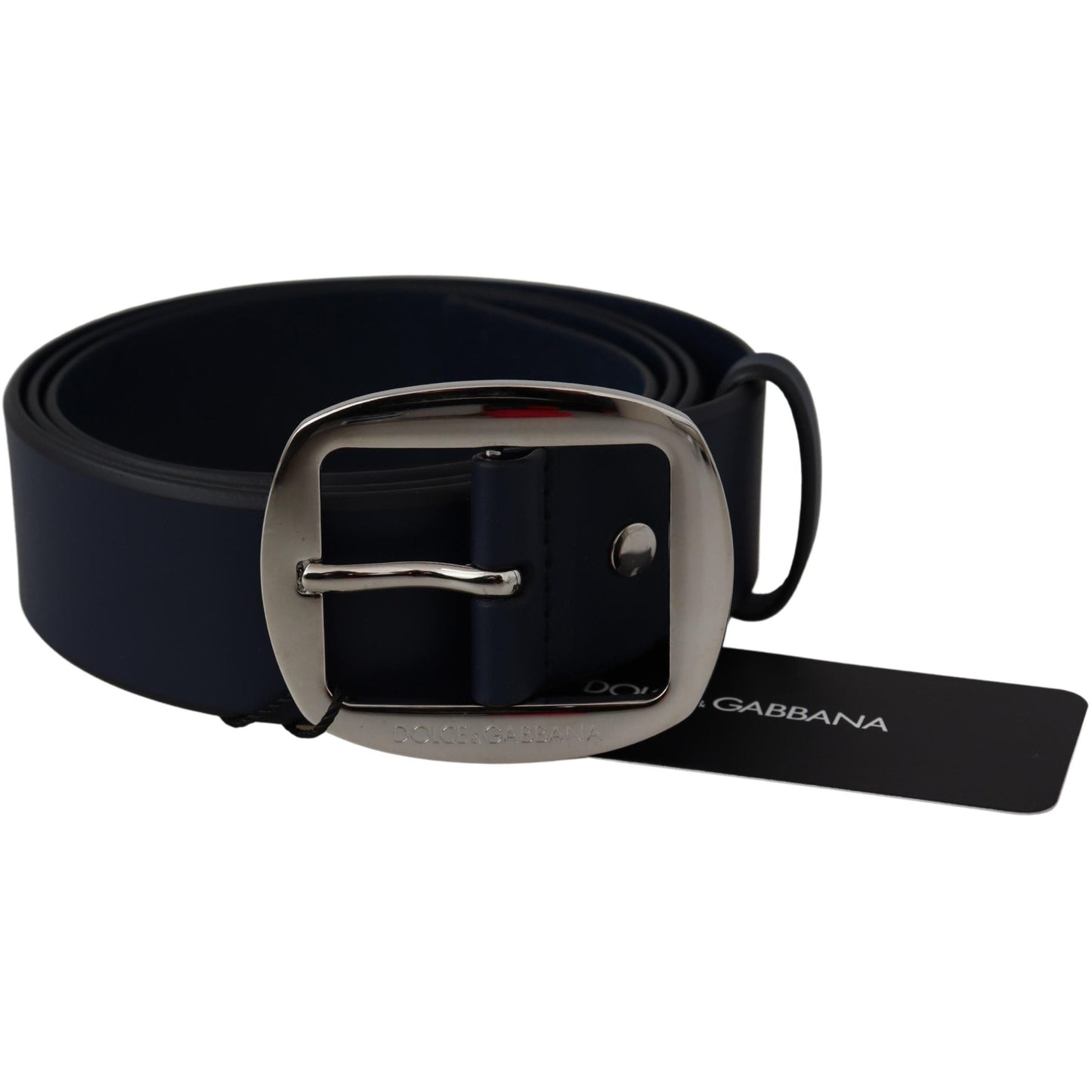 Blue Leather Silver Buckle Cintura Belt - coffeewithmee1