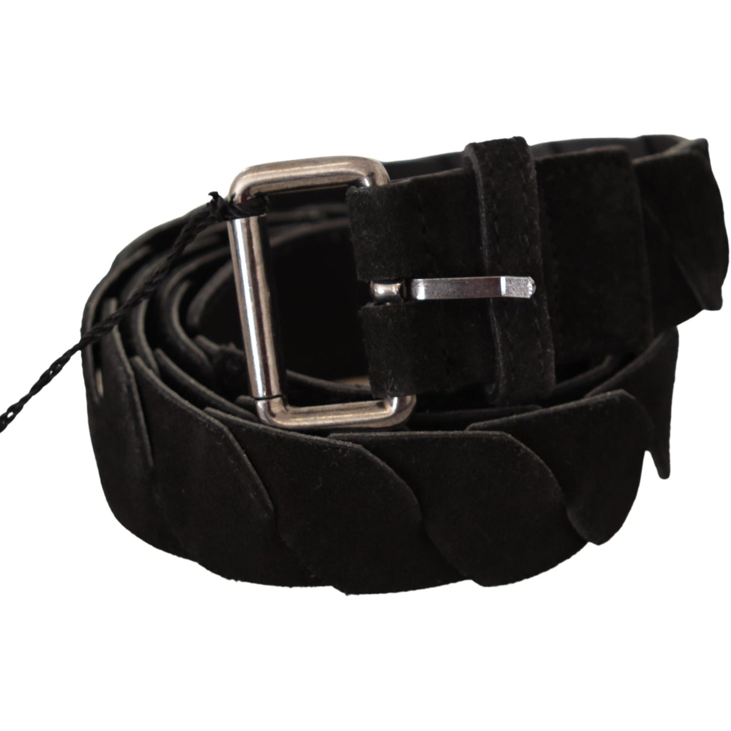 Black WX Silver Tone Buckle Waist Belt - coffeewithmee1