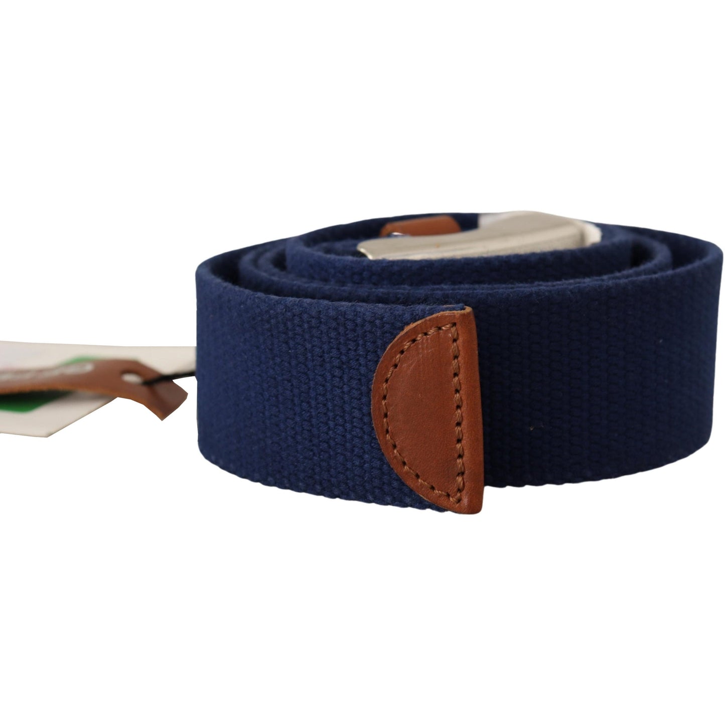 Silver Metal Buckle Leather Cotton Belt - coffeewithmee1