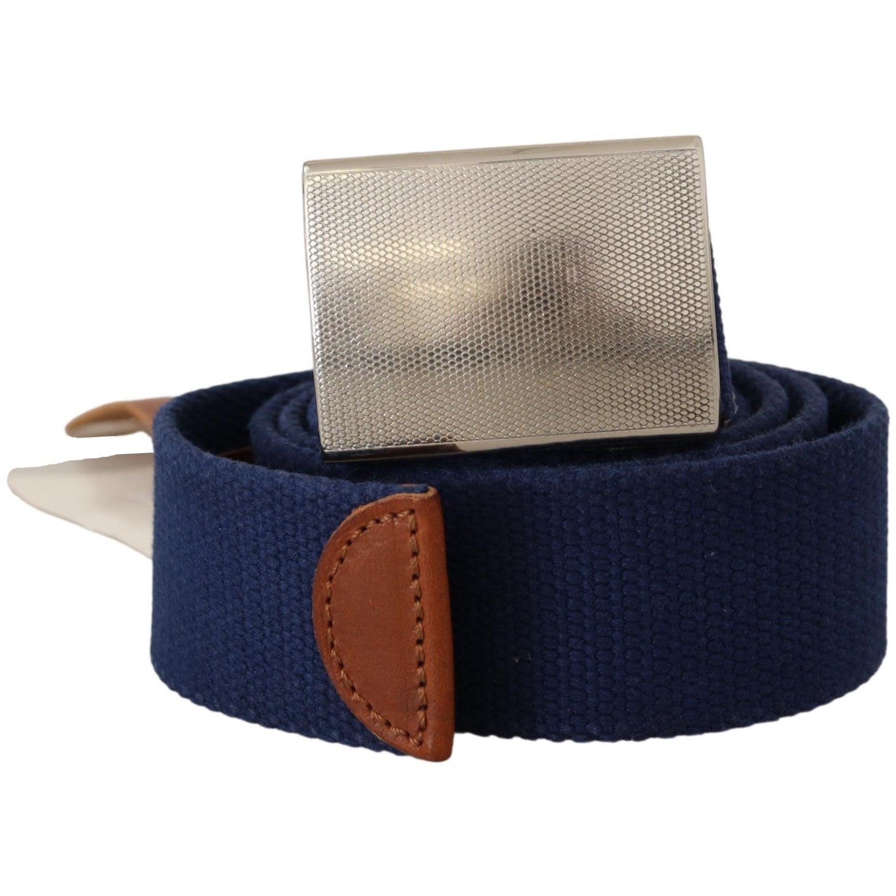 Silver Metal Buckle Leather Cotton Belt - coffeewithmee1