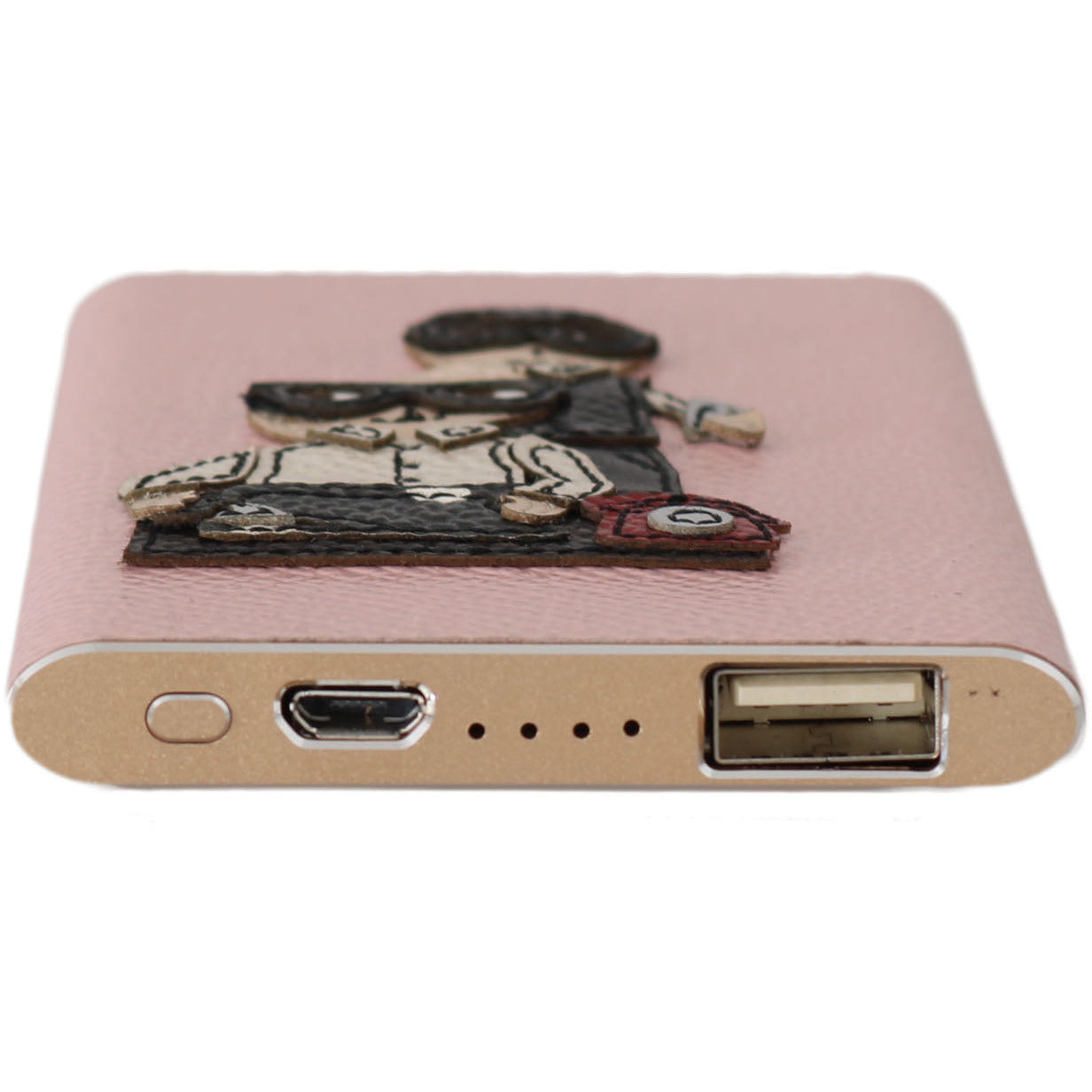 Charger USB Pink Leather #DGFAMILY Power Bank - coffeewithmee1