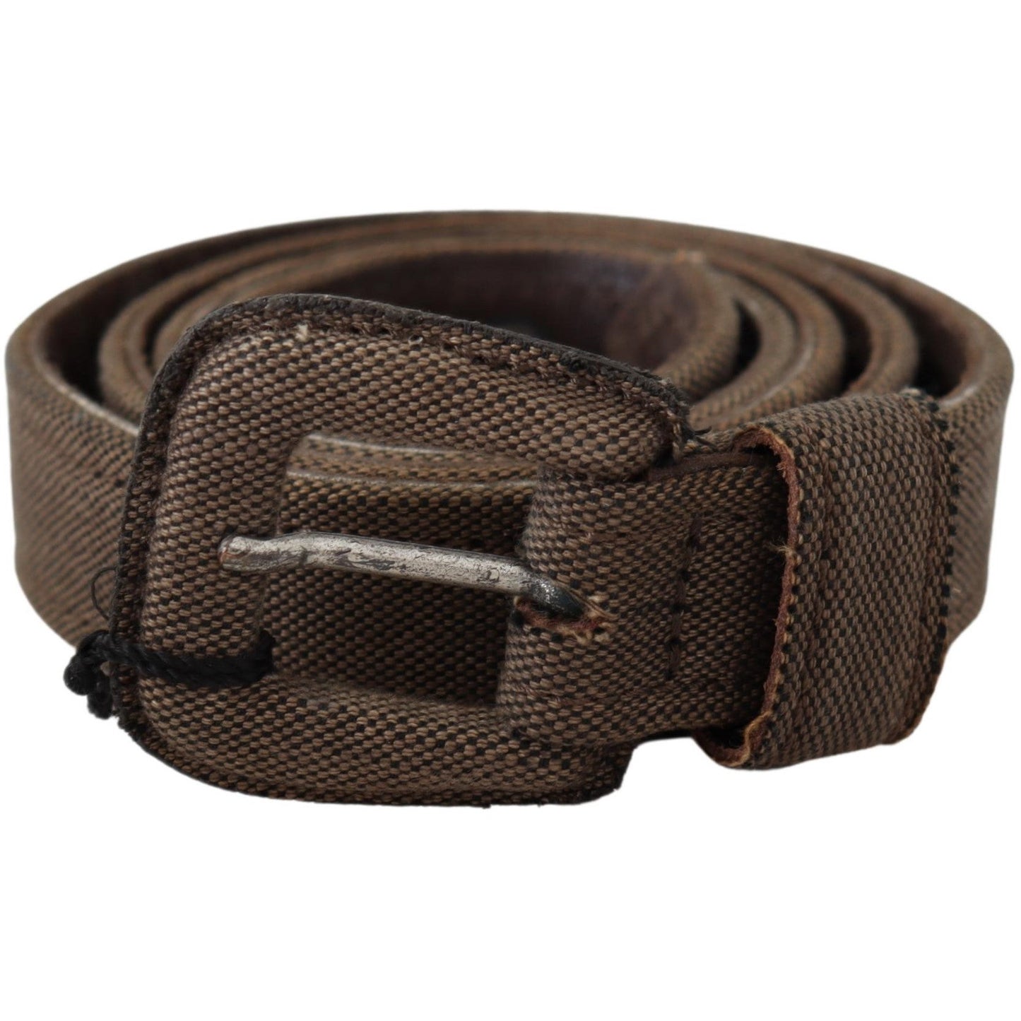 Brown Leather Logo Buckle Waist Belt - coffeewithmee1