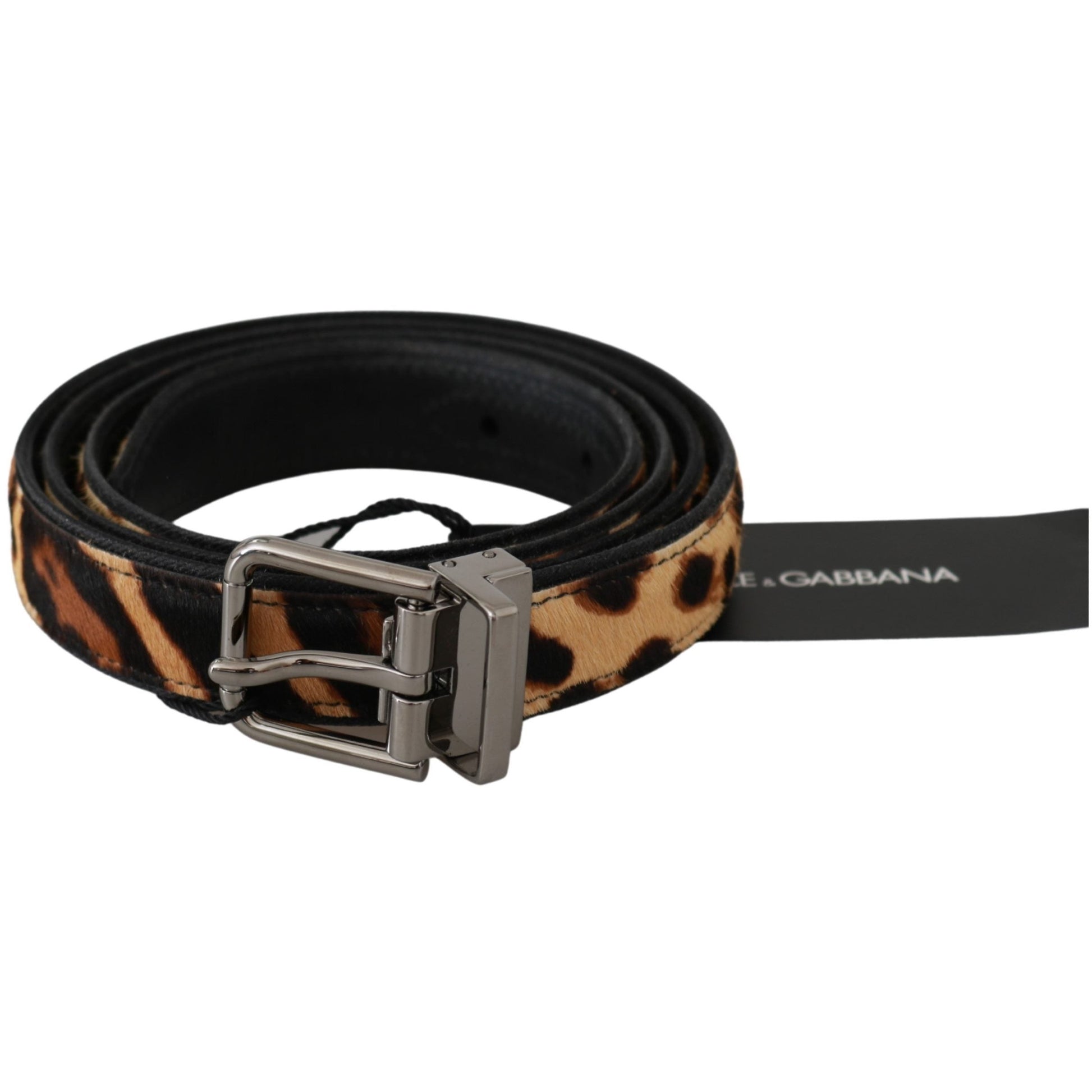 Brown Patterned Silver Buckle Leather Belt - coffeewithmee1