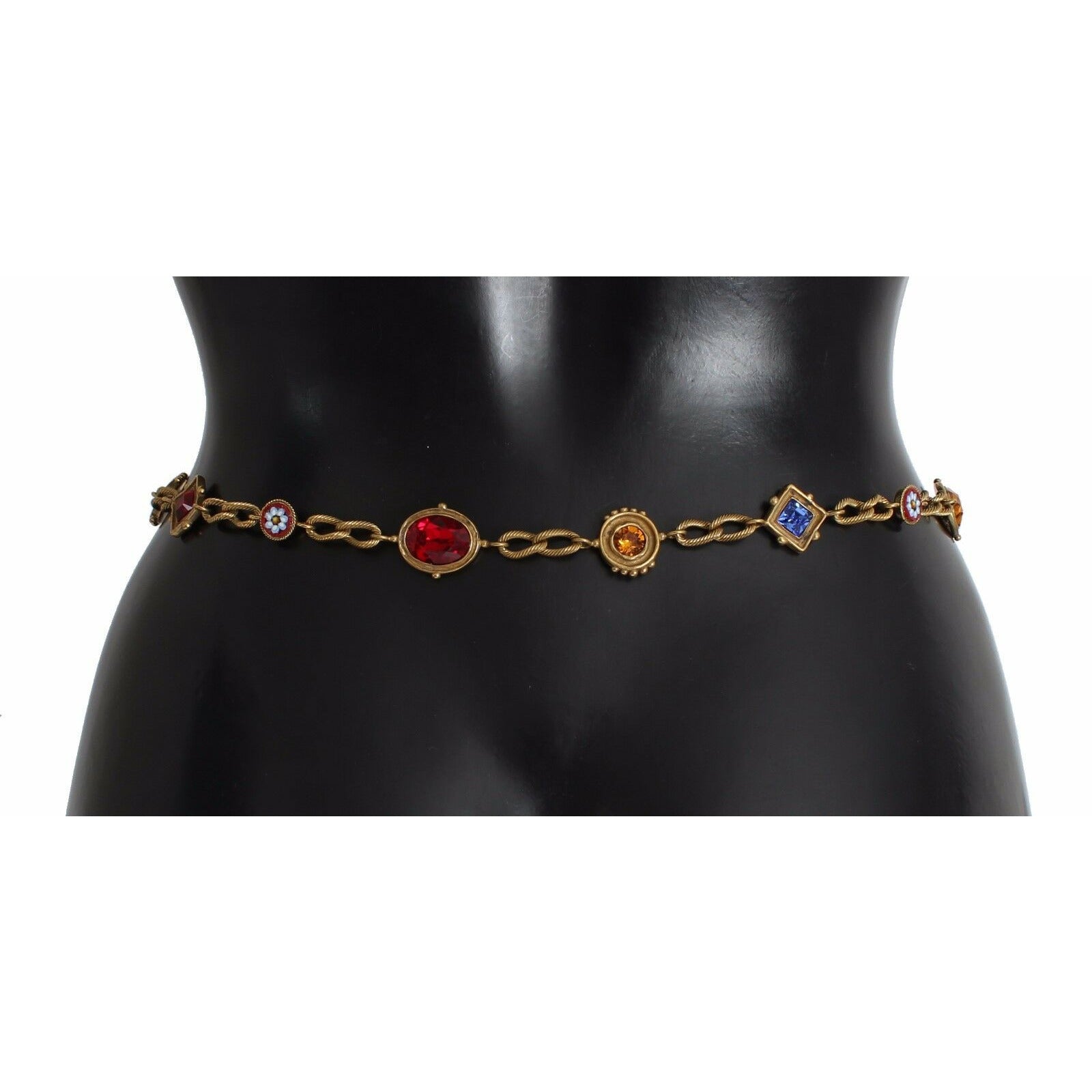 Red Suede Bordeaux Crystal Waist Belt - coffeewithmee1