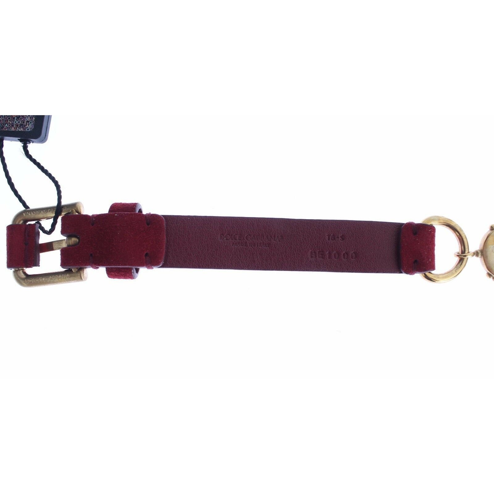 Red Suede Bordeaux Crystal Waist Belt - coffeewithmee1