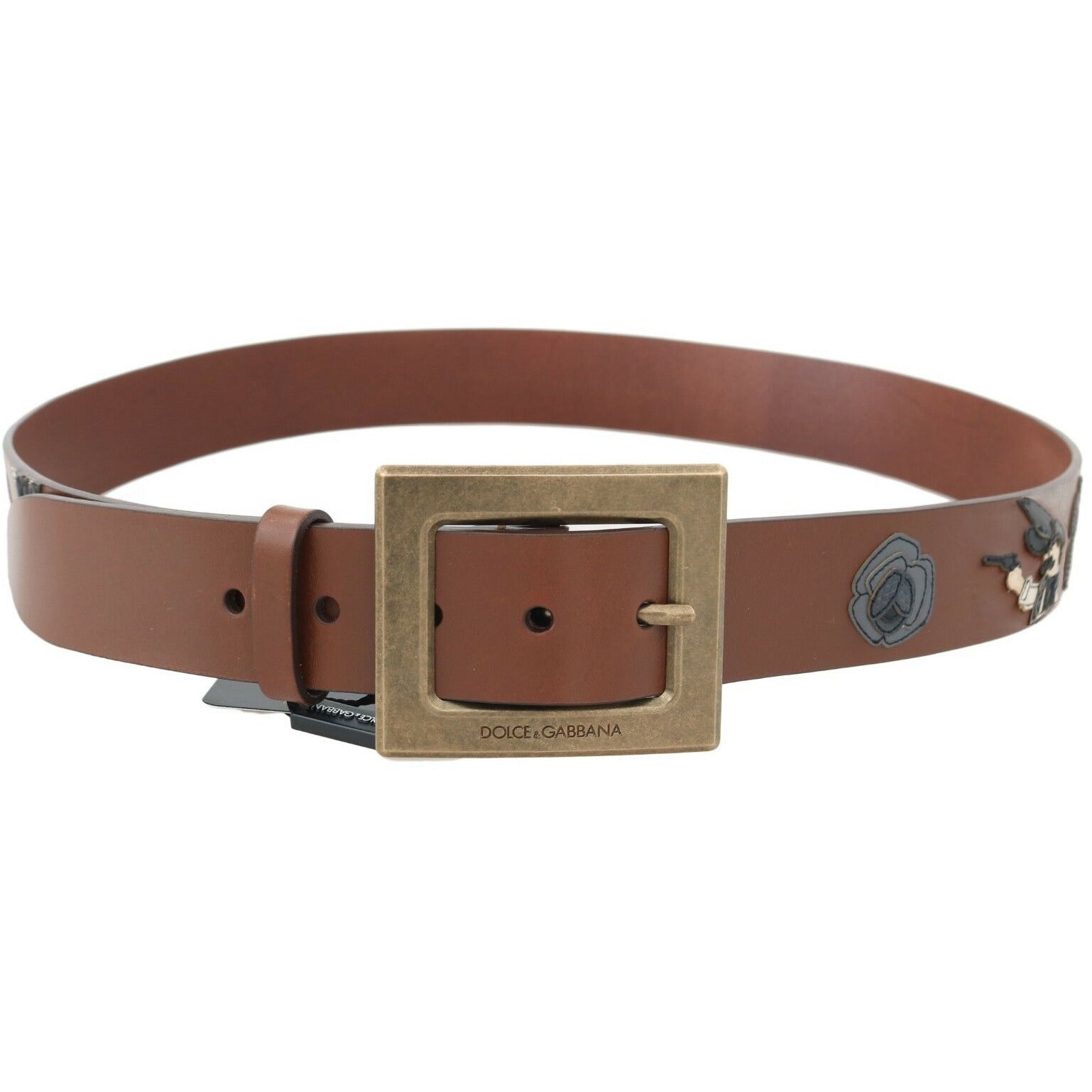 Brown Leather Sicilian Western Belt - coffeewithmee1