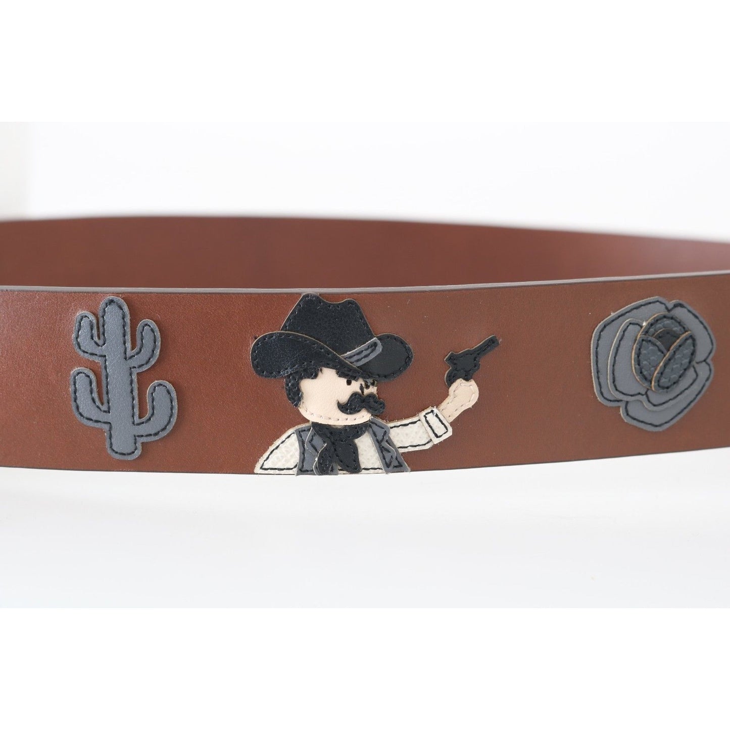 Brown Leather Sicilian Western Belt - coffeewithmee1